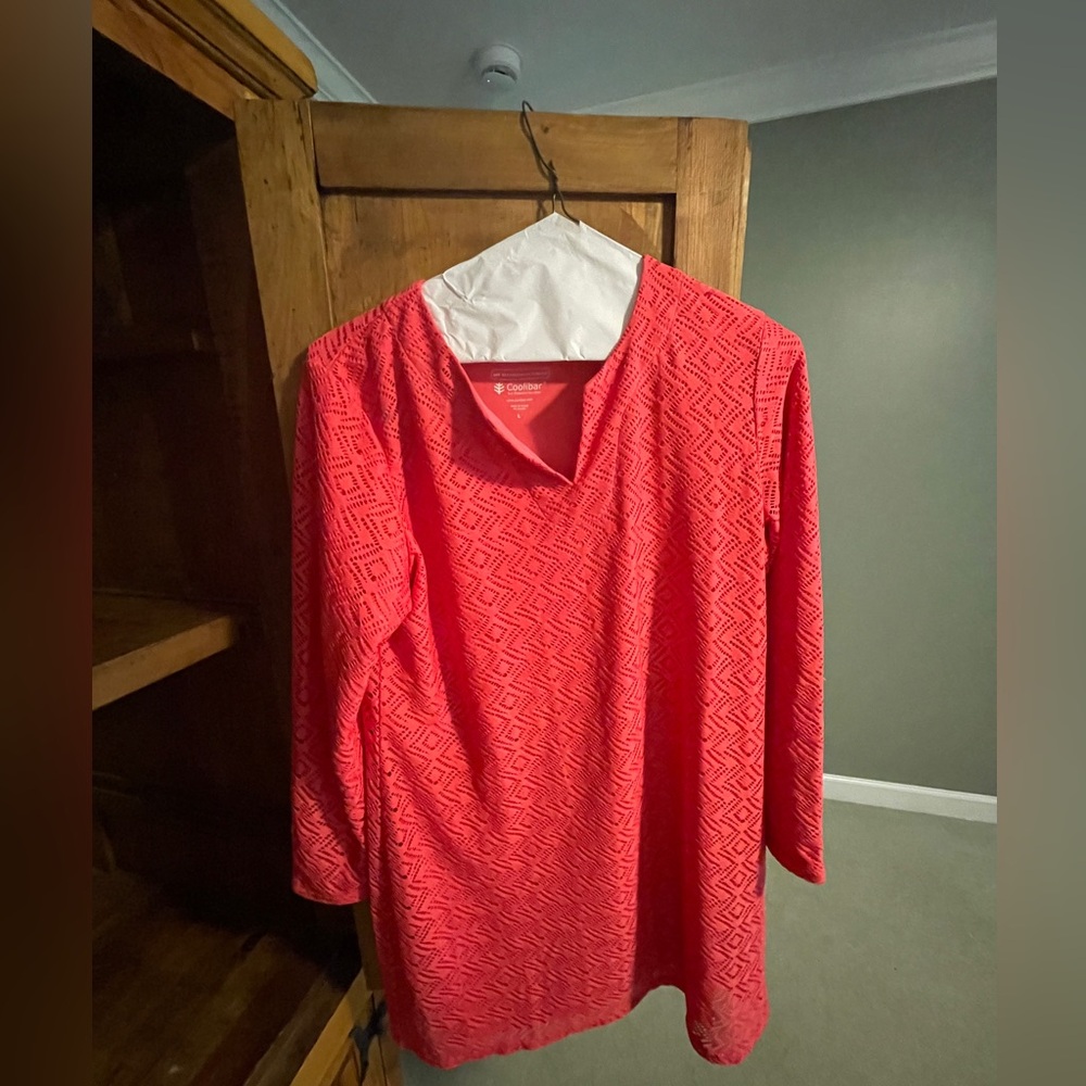 Women's Coolibar Swim Cover-Up - Pink - Size L - Picture 9 of 9